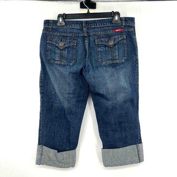 Vintage Y2K Guess Jeans Capri Cuffed Jeans Women's 29 - Picture 3 of 6